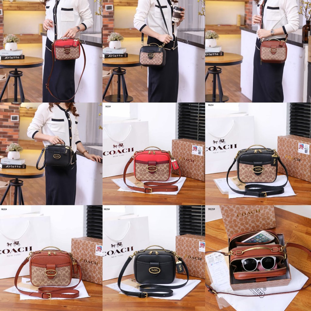 Coa Lunch Box Bag + Box Crossbody or Shoulder Bag 9820