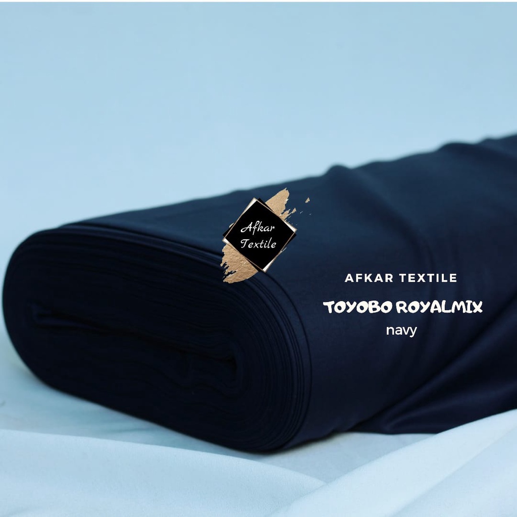 [TERMURAH] KAIN KATUN TOYOBO ROYAL MIX / Royalmix Premium Import / 100% Original Toyobo / Tidak KW-4 Navy
