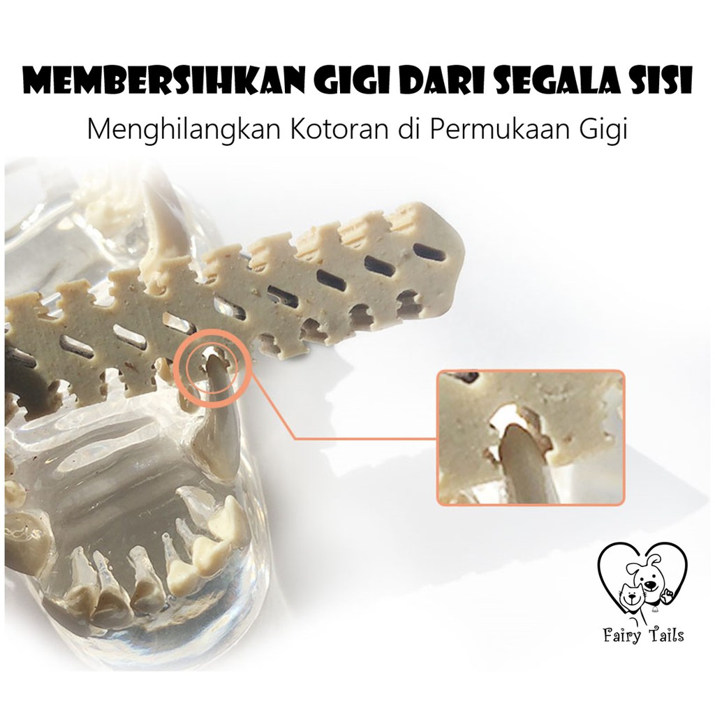 Dent.doc Single Cleaning Teeth Sharkbone Stick dent.dog | Chew Stick Kunyah Untuk Gigi Sehat | Snack Anjing