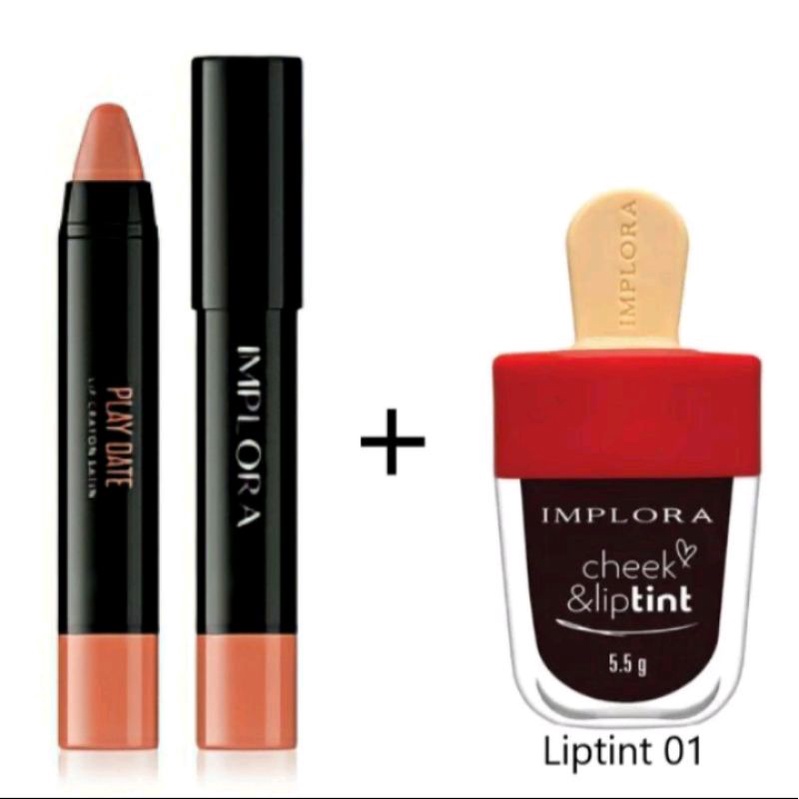 DEVIRZHA.ACC 1 SET PAKET OMBRE LIPS IMPLORA LIP CRAYON SATIN MISERY + LIPTIN VAMPIRE BLOOD