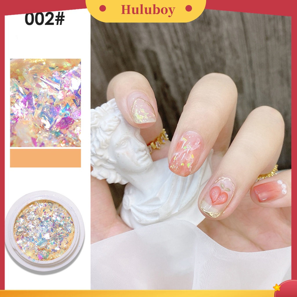 Huluboy Huluboy♡ Payet Glitter Portable Warna-Warni Untuk Nail Art