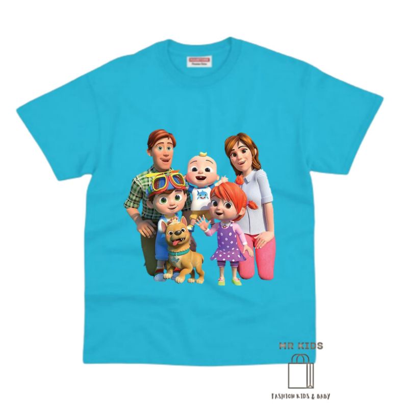 BAJU ANAK KAOS ANAK COCOMELON FAMILY TERBARU BAHAN PREMIUM
