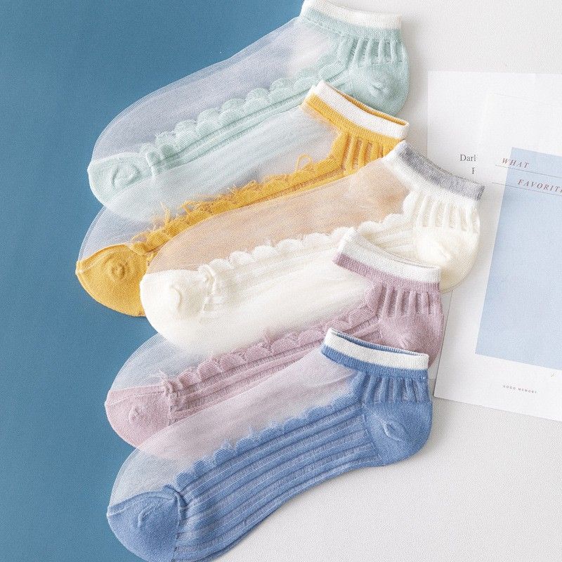 [COD] KAOS KAKI PENDEK TRANSPARAN IMPORT GAYA KOREA LUCU CUTE KAOS KAKI FLAT SHOES KAOS KAKI WANITA