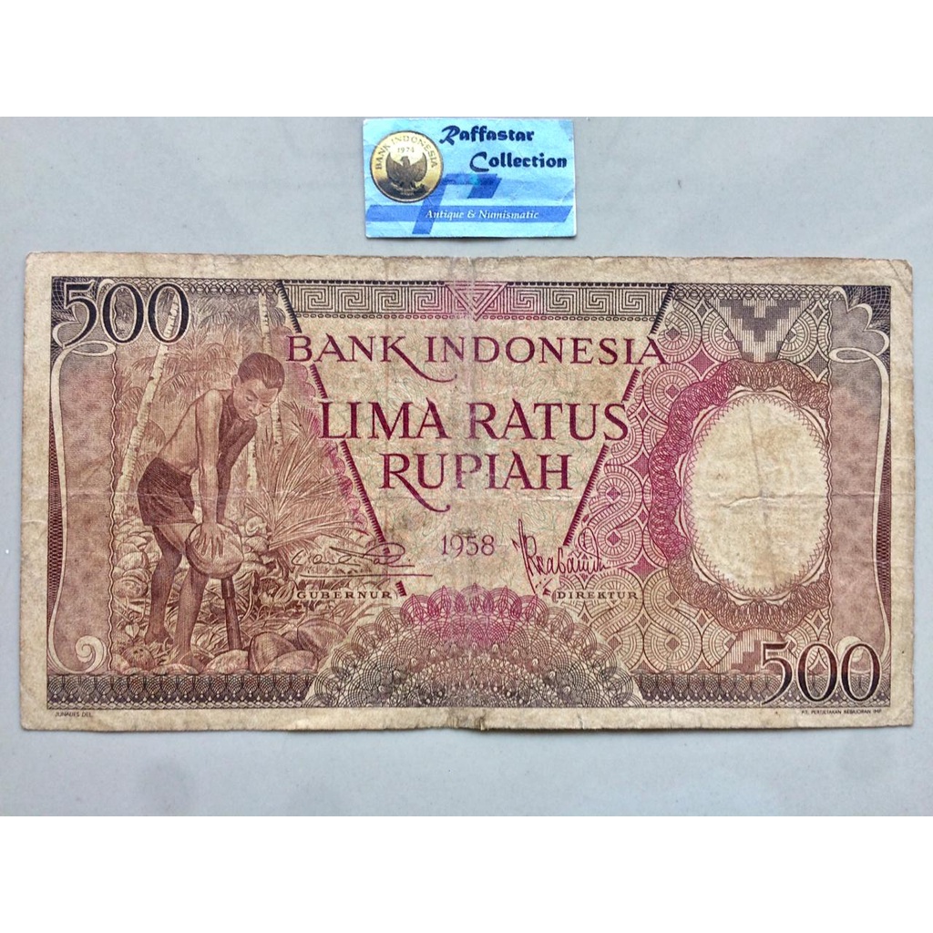 uang kuno 500 pekerja 1858