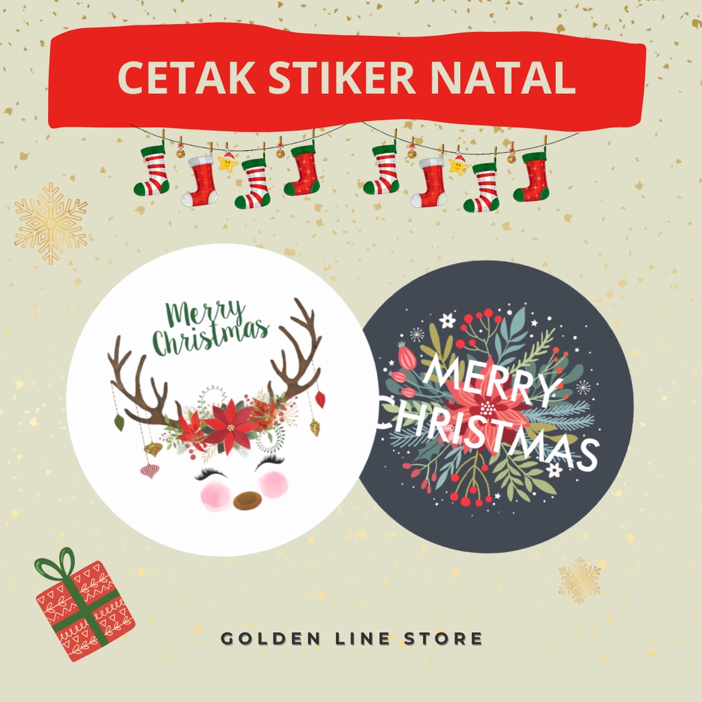 

Stiker Label Kado Natal Marry Christmas Cromo Vynil Berkualitas Murah