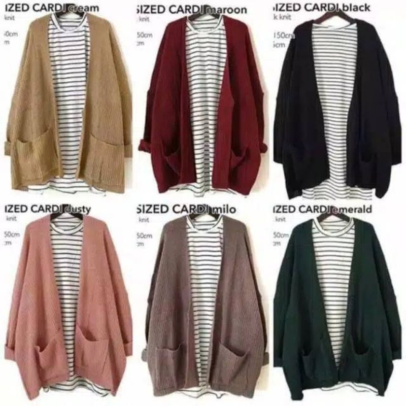 OVERSIZED CARDIGAN RAJUT lAVELLA TEBAL STORE09 MURAH