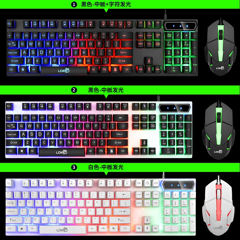 PROMO LDKAI Paket Keyboard &amp; Mouse Gaming RGB LED