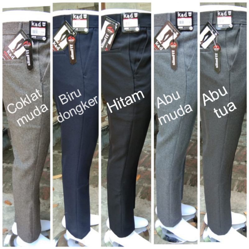 Mickonova Celana Kantor Panjang Pria Slimfit Formal Clana Kain Cowok Slim Fit Bahan Kain Wool Kantoran