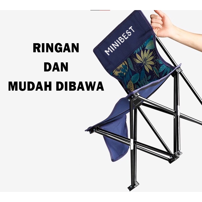 SB Kursi Lipat Camping Kursi Lipat Outdoor Portable Kursi Gunung Bangku Extra Besar Super Kokoh