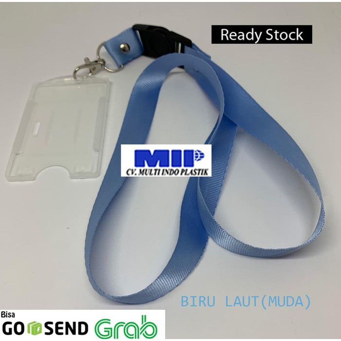 

Tali nametag biru muda/tali gantungan id card/tempat id card/nametag