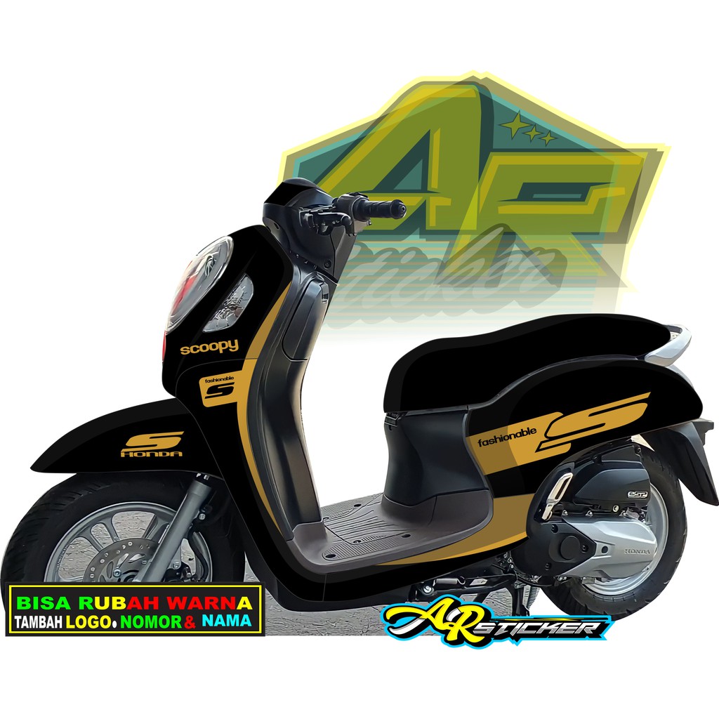 Decal scoopy 2021 / STIKER SCOOPY 2021 /  Decal Scoopy full body Full Blok Decal Stiker Scopy Dekal 