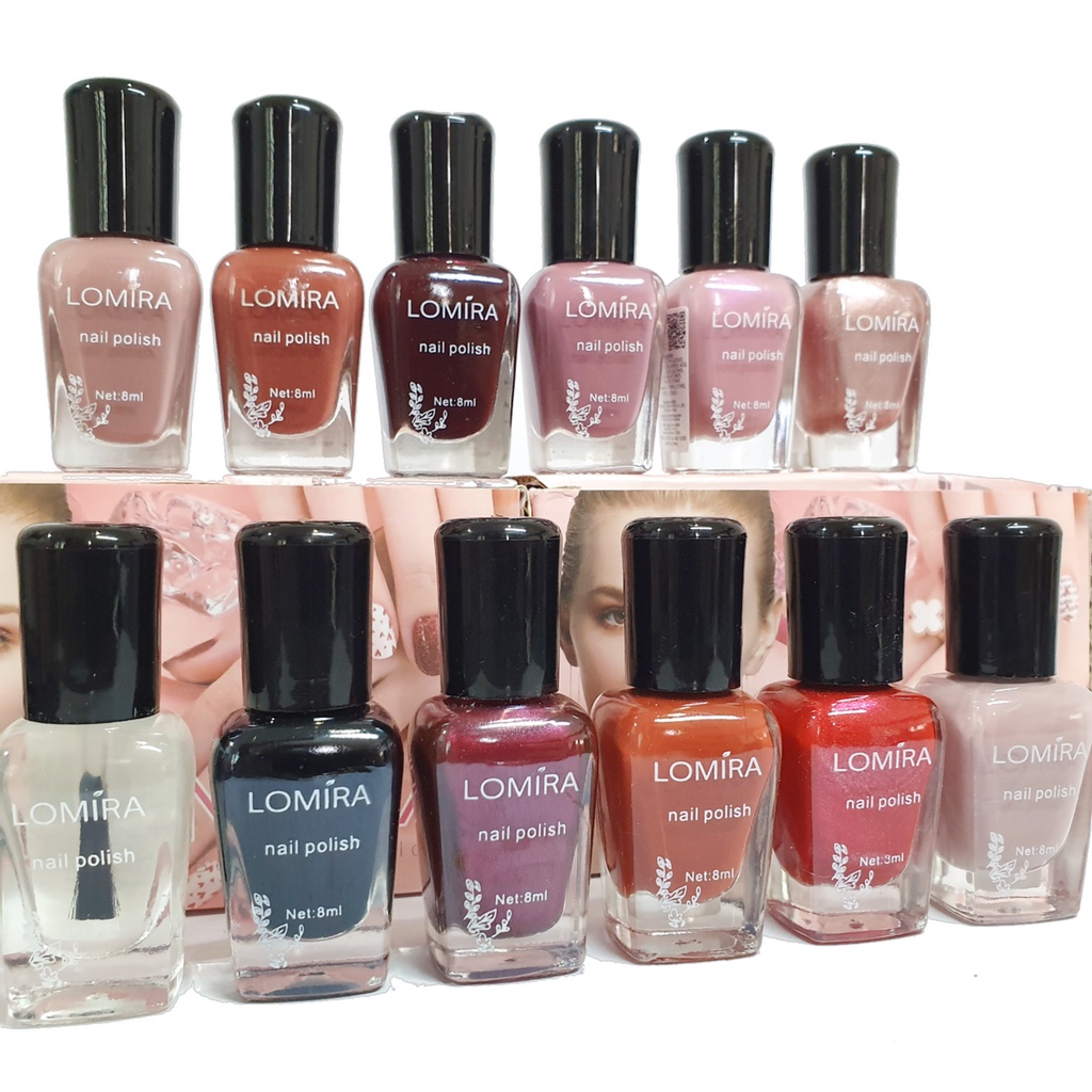 LOMIRA NAIL POLISH - TERDAFTAR BPOM - NAIL POLISH LOMIRA - PEWARNA KUKU MURAH - CAT KUKU - CUTEK - KUTEKS