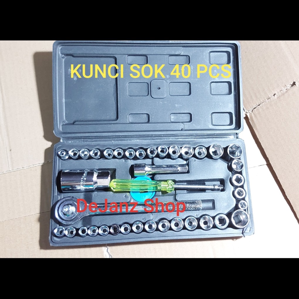 Kunci Shock Set 40 Pc - Kunci Sock Set 40 Pcs - Kunci Sok Set. Socket Wrench Set