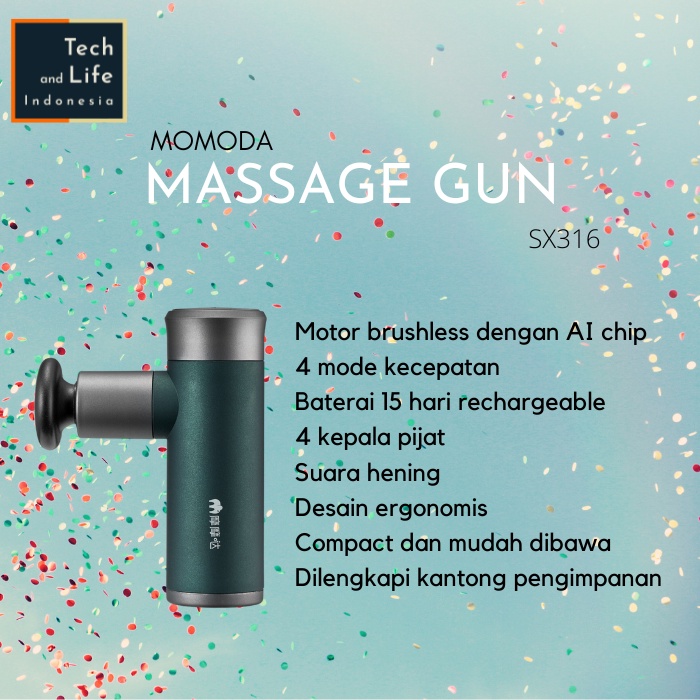 Momoda Massage Gun Fascia Deep Massage Alat Pijat Elektrik