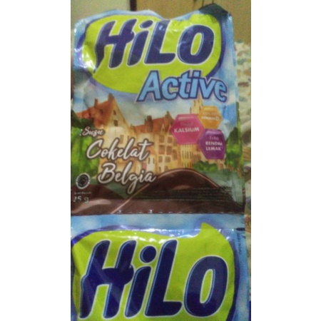 

HiLO belgian Chocolate milk, active (kemasan baru) sachet 25gr 1renceng