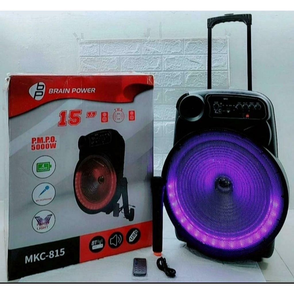 Spiker speaker wireless bluetooth 15 inch 815 BP portable plus mic wireless