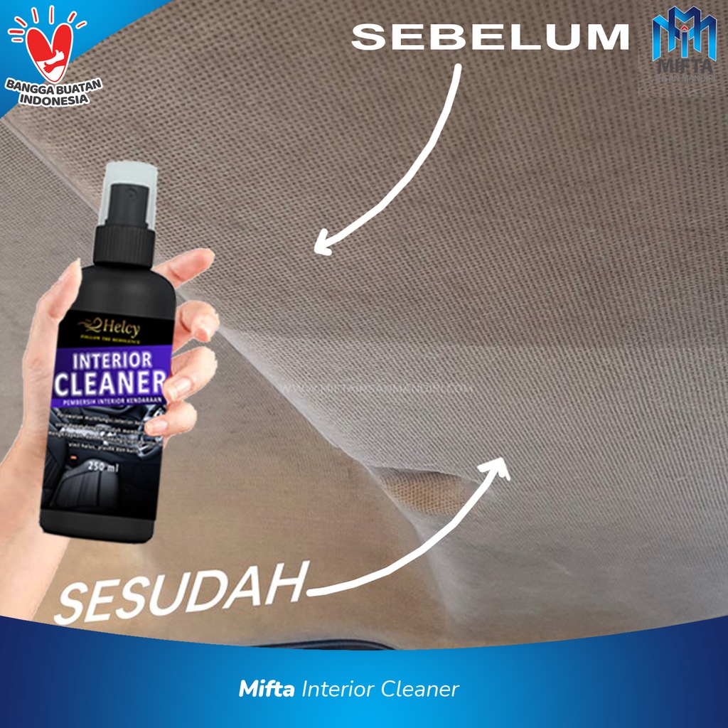 PEMBERSIH INTERIOR KENDARAAN / PEMBERSIH DASBOARD MOBIL HELCY KEMASAN REFILL 1 LITER