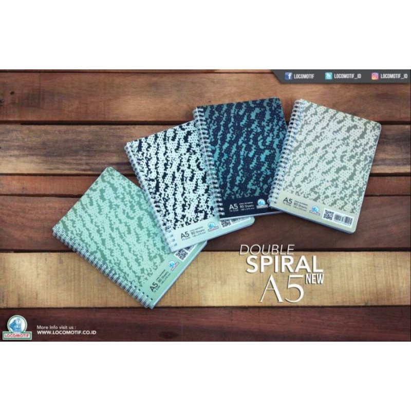 

ARMY Double Spiral A5 80 lbr sheets - Buku Tulis Memo Garis Loreng