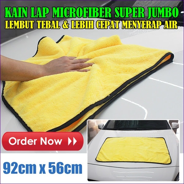 TERBARU Kain lap microfiber mobil ukuran besar handuk lap pengering mobil terbaik murah original