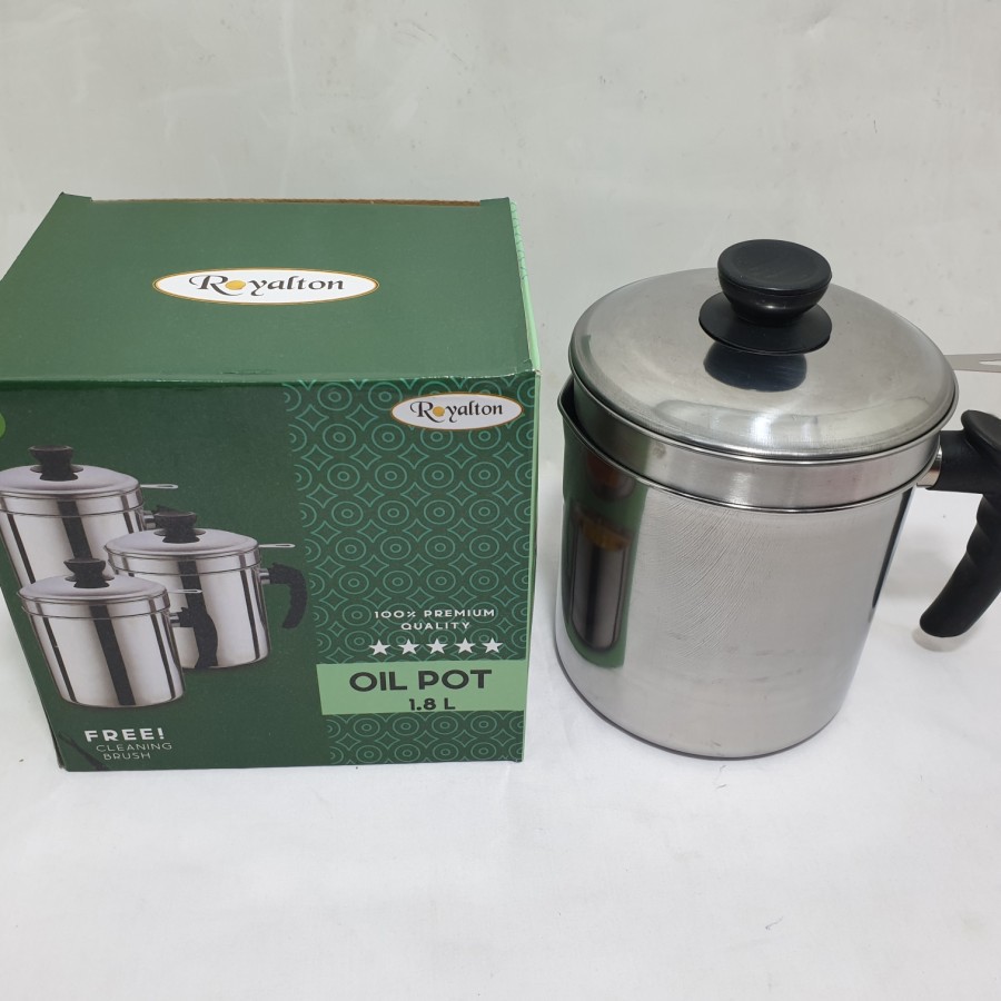 Asta Royalton Oil Pot Saringan Minyak Goreng Stainless 1.8 Liter