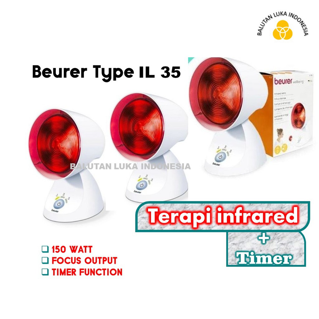 Jual LAMPU TERAPI INFRA MERAH / INFRARED BEURER 150 WATT +TIMER ...