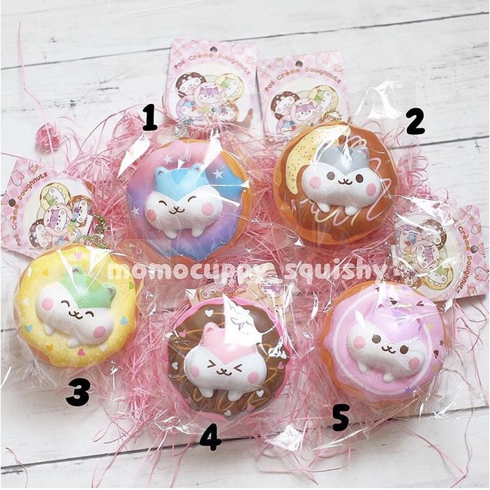Squishy licensed poli creme doughnuts by popular boxes (squishy donut)