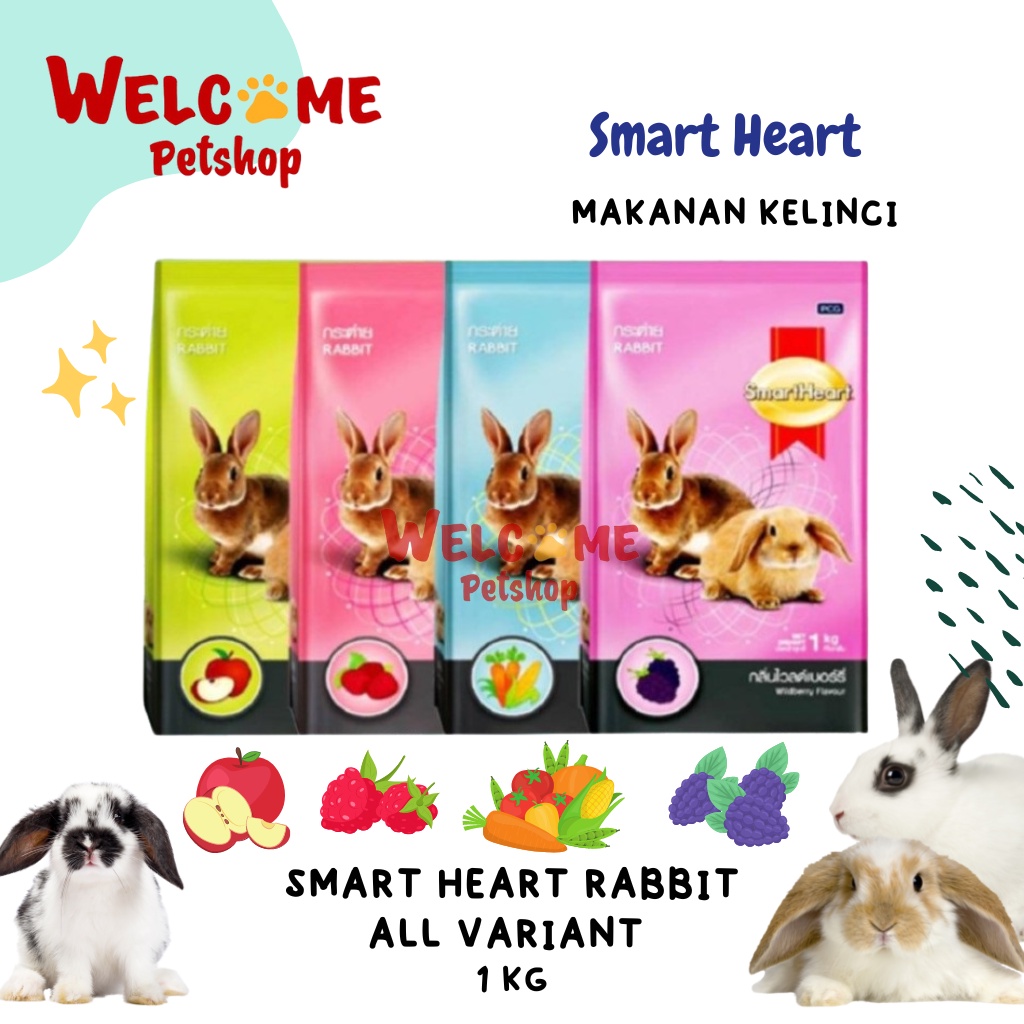 Smart Heart 1kg Adult Makanan Kelinci Rabbit Pakan Buah Sayur Dewasa