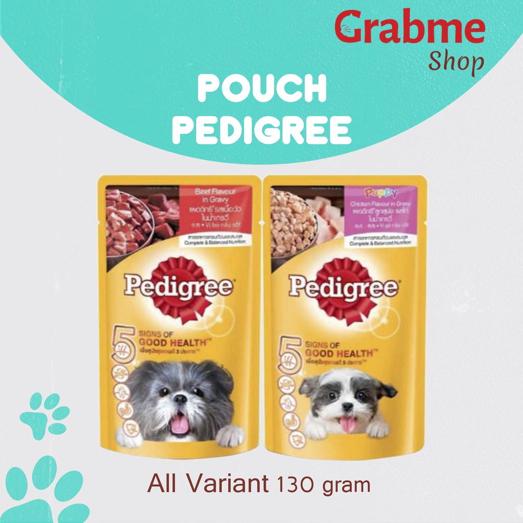 Makanan Anjing Pedigree Pouch 130gr - ALL VARIAN