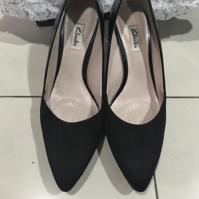 High heels Clarks suede original