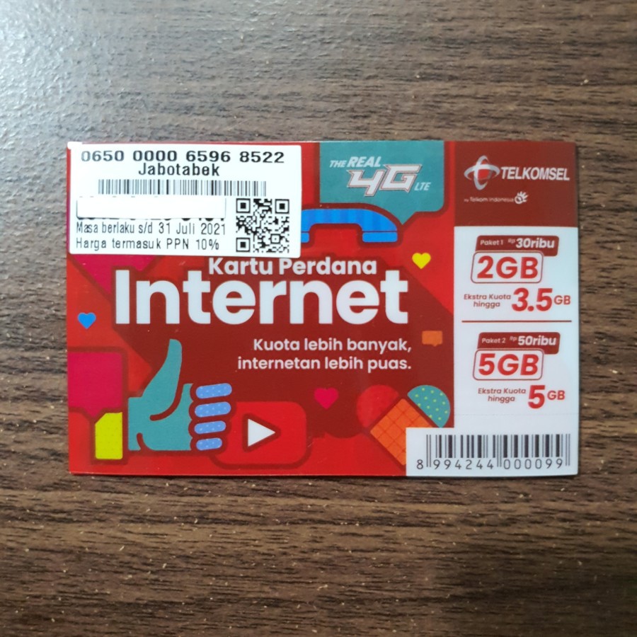 Kartu Perdana Telkomsel Simpati 4G Reguler Pulsa Nol 0k [Harga per 100pcs]