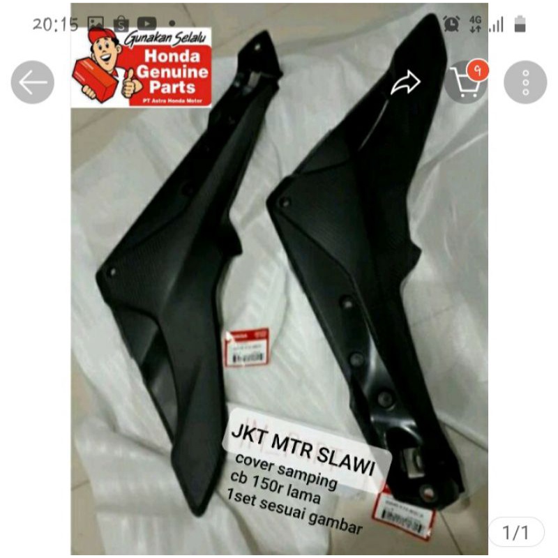 sambungan body cowl side R dan L cb old cb 150 lama, cb 150 led k15-920, k15-600 V2 &amp; V3 asli honda