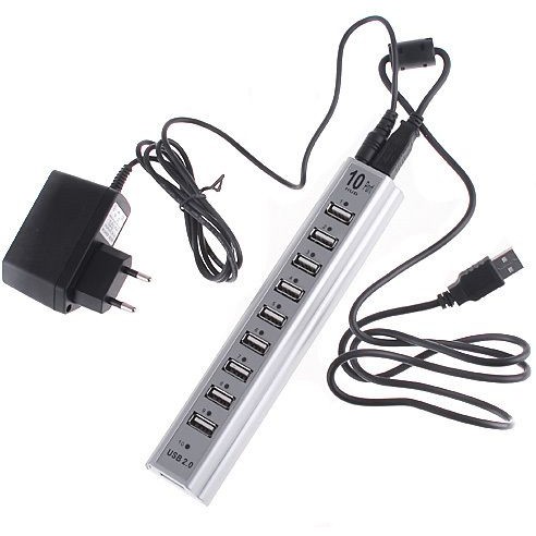 USB Hub 10 Port + Adaptor