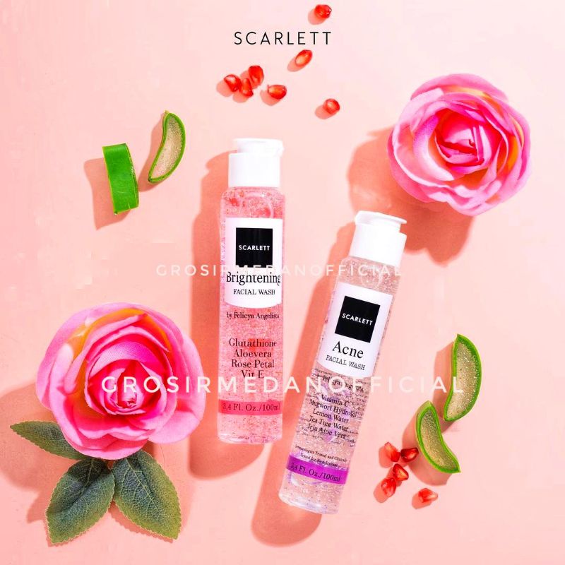 SCARLETT BRIGHTENING FACIAL WASH - OILY SKIN - NORMAL SKIN - ORI BY FELICYA ANGELISTA