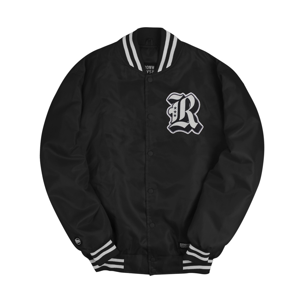 Rown Division Official Jacket Varsity - Rowndvsn Jaket Varsity Detroit Black