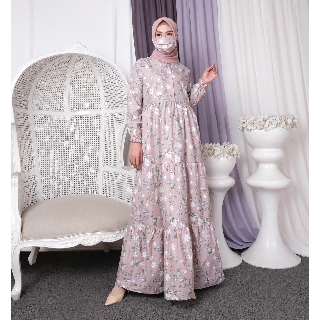ABA AGEN BAJU HOMEY DRESS GAMIS DEYA BAHAN KATUN-DEYA 21 DUSTY