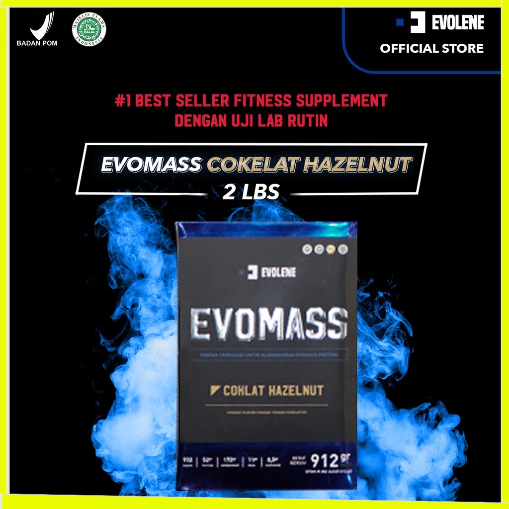 Jual Evomass Evo Mass Coklat Hazelnut 912gr/4x Serving - Penambah Massa ...