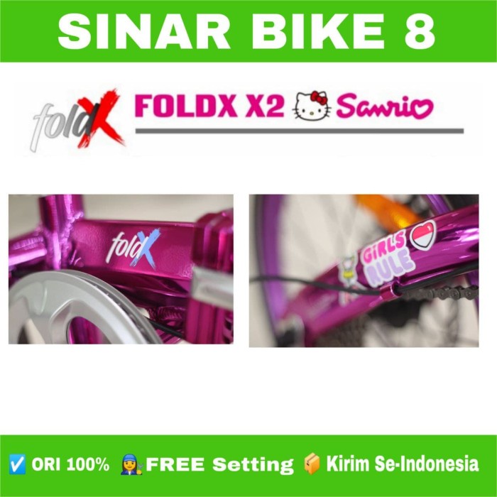 Sepeda Lipat Ukuran 16 Inch ELEMENT FOLDX X2 SANRIO Hello Kitty Folding Bike