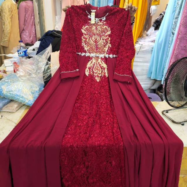 Gamis kayla / gamis pesta / baju pesta muslimah/ gamis ceruty