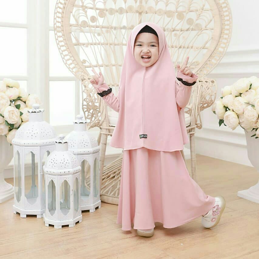 Gamis Syari  Anak Perempuan Set jilbab Gamis Anak Modern Gamis Anak Terbaru Gamis 2022 Gamis Anak Syari Gamis Lebaran FH01