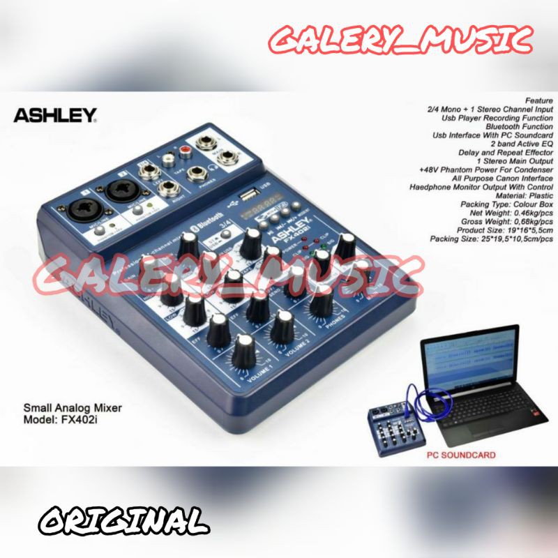 Mixer Audio Ashley FX 420i _ 4 Channel Bluetooth