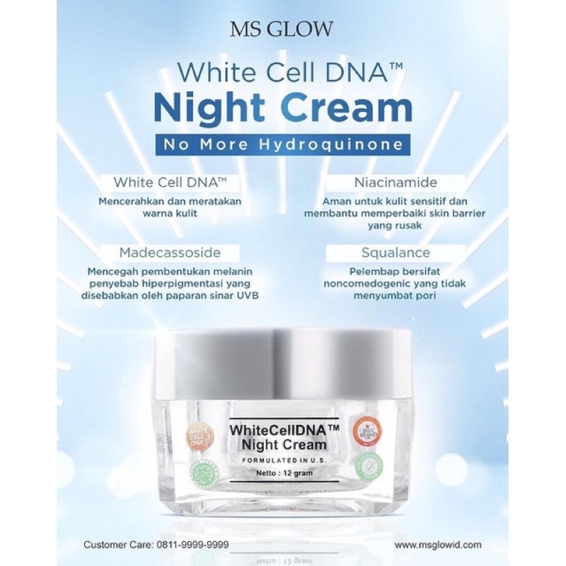 MS GLOW WHITE CELL DNA NIGHT CREAM