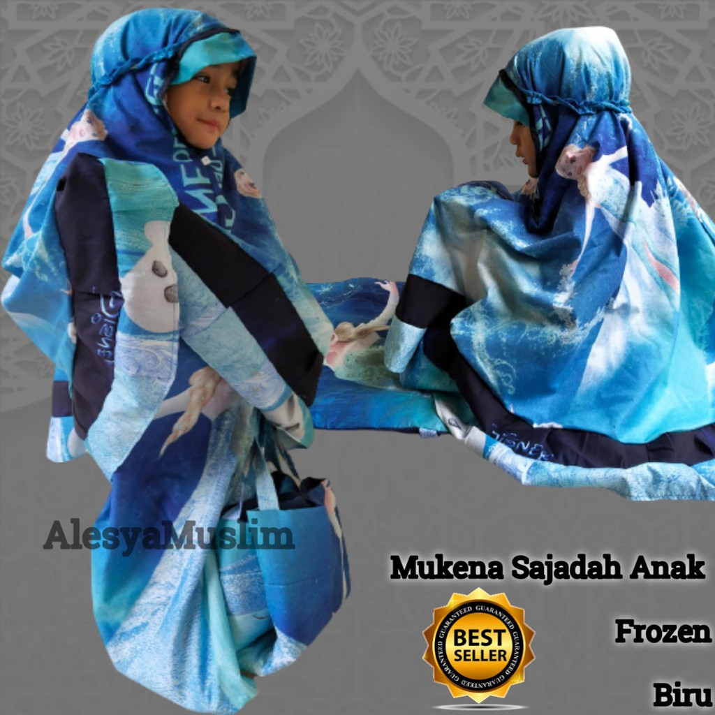 Mukena Anak Frozen Super/Tas Tebal bahan katun/ bahan berkualitas dan bisa bayar ditempat/COD