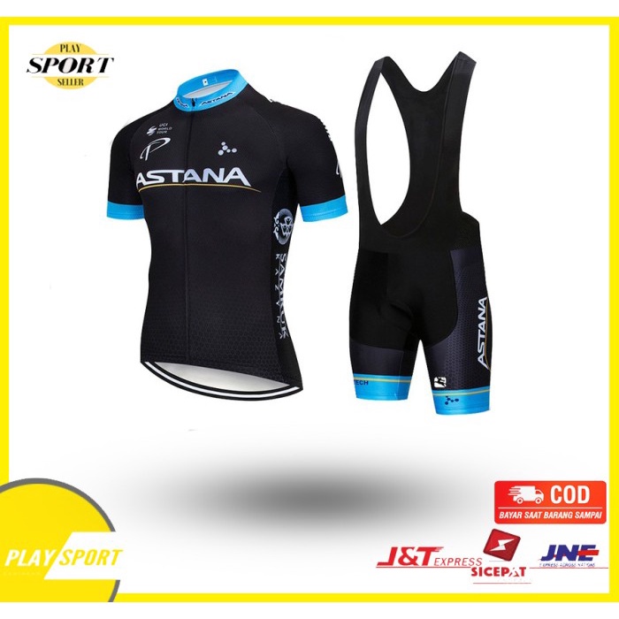 Jersey Sepeda Import ASTANA Baju Celana Sepeda Setelan Cycling Jersey