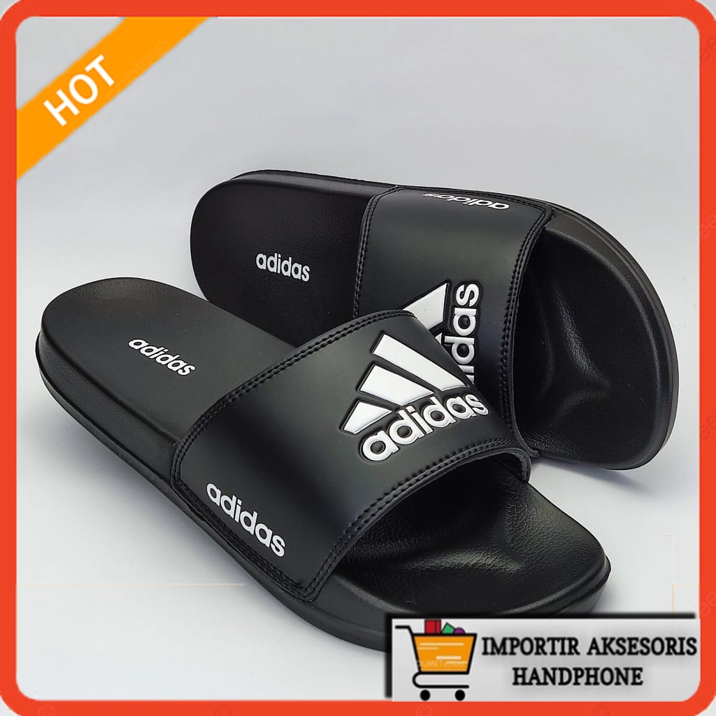 KWALITAS PREMIUM Sandal ADIDAS Sendal Slop Selop Slip On Slide Pria Wanita Cowok Cewek Laki Laki Unisex