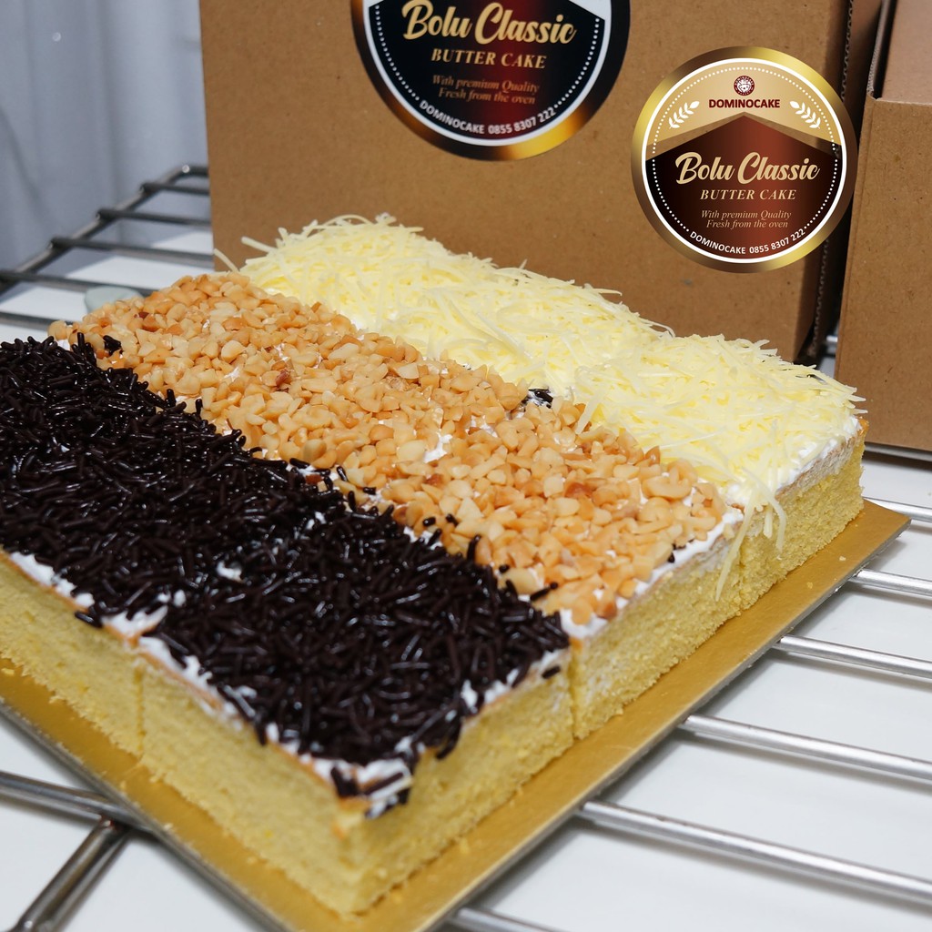

Bolu Classic - Bolu Jadul - Bolu - Cake Potong - Coklat Keju Kacang