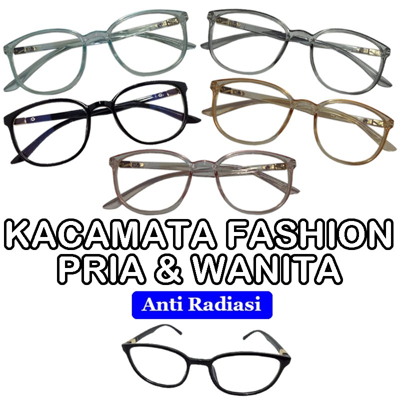 Kacamata Anti Radiasi Komputer HP PRIA Wanita Anti Sinar BIRU Mata Normal / Kaca mata fashion / Blue Light Blocking Eye Protection Unisex