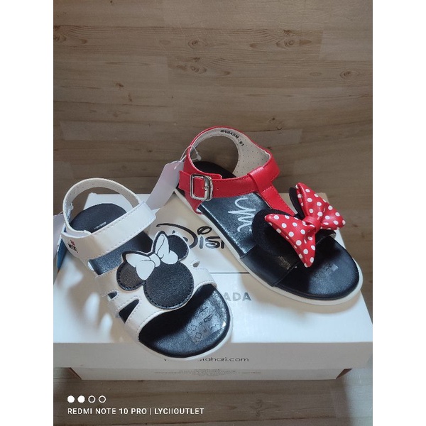 Sendal Slop Minnie disney Nevada original / sandal anak pita tali belakang