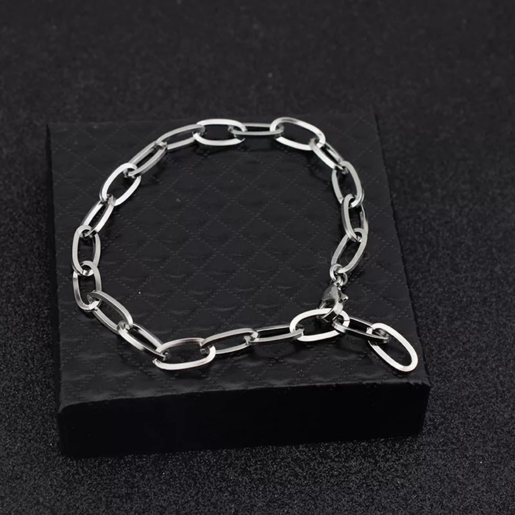 RICISESTORE - Gelang Rantai Pria Dan Wanita Fashion Korea Gelang Kpop BTS V Tata Bracelet Simple Aes