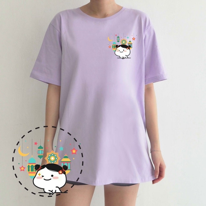 KAOS LEBARAN MOTIF PENTOL L04 KETUPAT EID MUBARAK IDUL FITRI GAMBAR LUCU COUPLE COTTON COMBED GROSIR MURAH