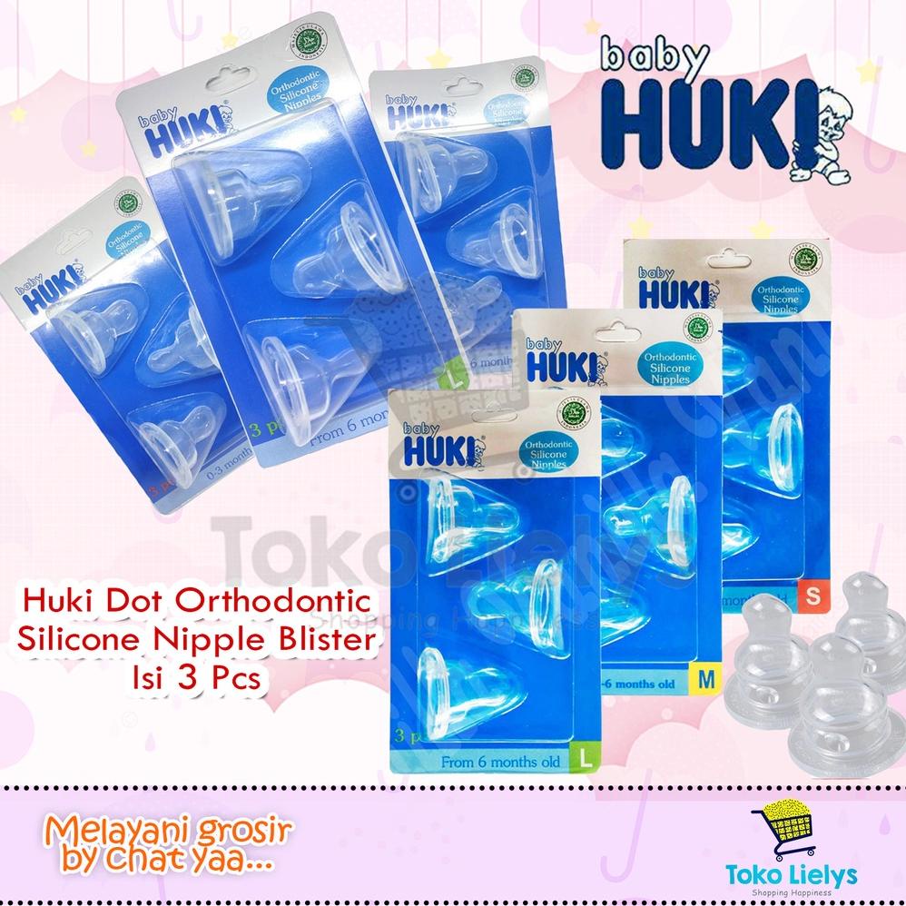 Huki Dot Orthodontic Silicone Nipple Blister Isi 3 Pcs Dot Huki Bayi Huki Dot Bayi